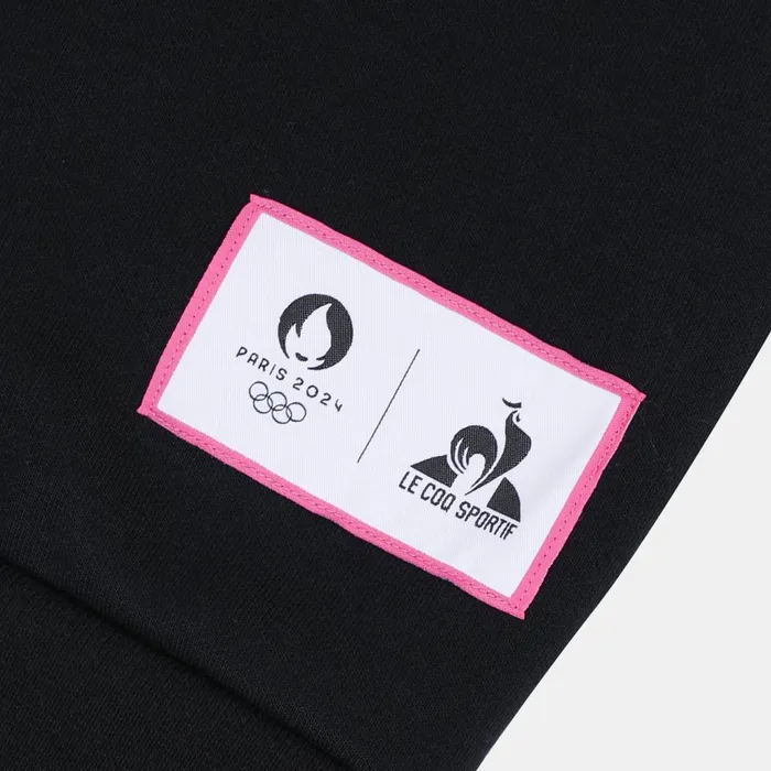 Sweatshirts Men Le Coq Sportif Paris 2024 ZipUp Sweatshirtshirt Black