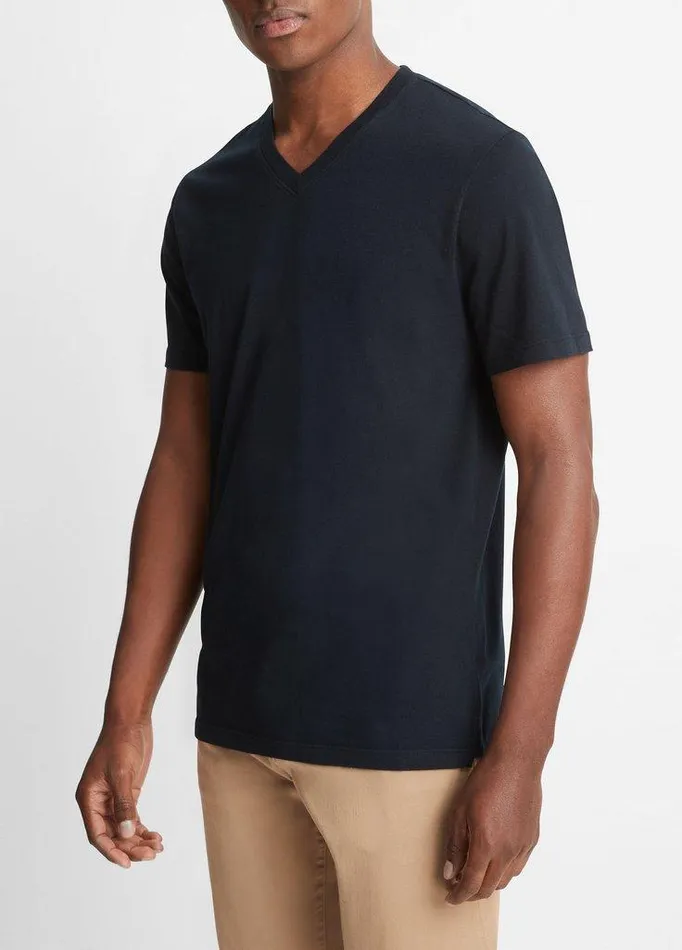TShirts and Polos Men Vince Garment Dye Short Sleeve VNeck TShirt Washed Coastal TShirts and Polos Men Vince Garment Dye Short Sleeve VNeck TShirt Washed Coastal