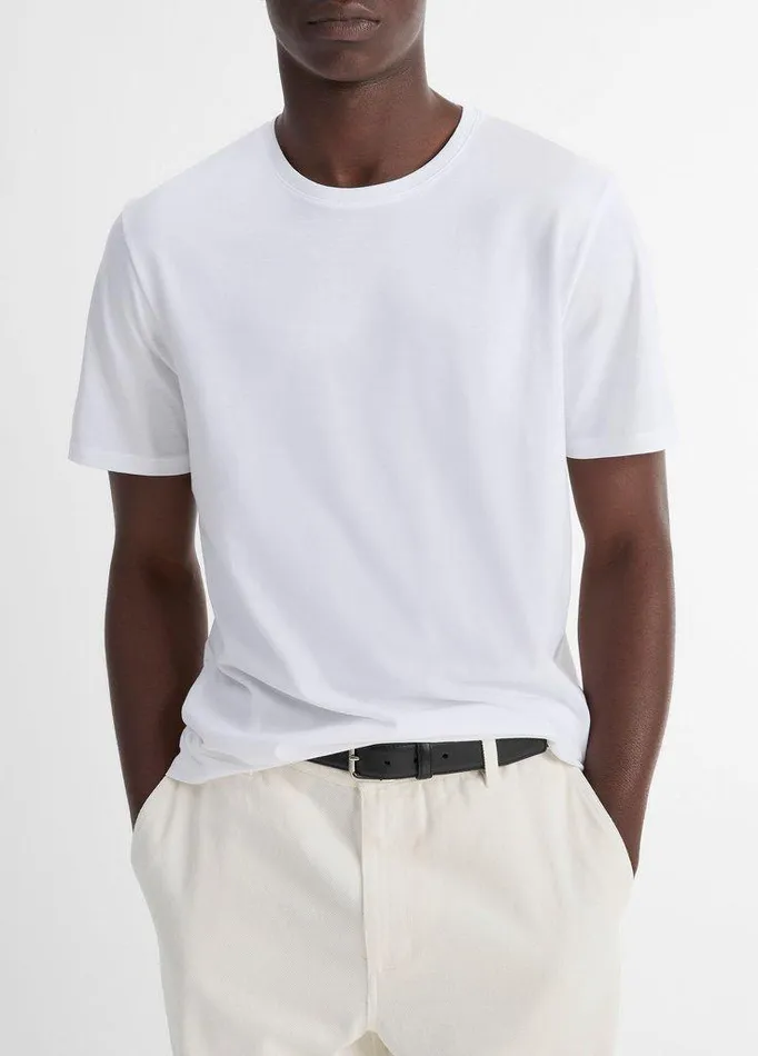 TShirts and Polos Men Vince Pima Cotton Crew Neck TShirt Optic White TShirts and Polos Men Vince Pima Cotton Crew Neck TShirt Optic White