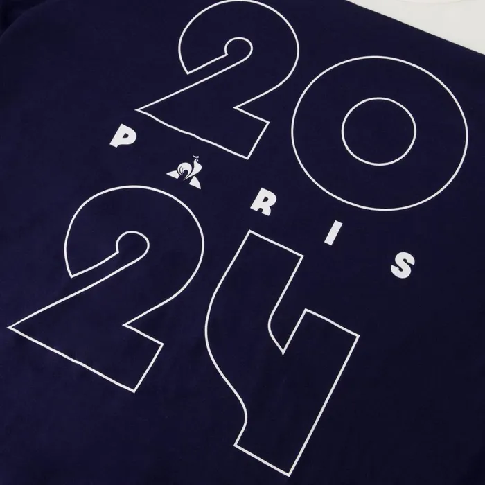 Tshirts And Tops Men Le Coq Sportif Paris 2024 TShirt Bleu Nuitmarshmallow