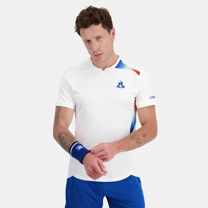 Tshirts And Tops Men Le Coq Sportif Performance Tennis TShirt New Optical White Tshirts And Tops Men Le Coq Sportif Performance Tennis TShirt New Optical White