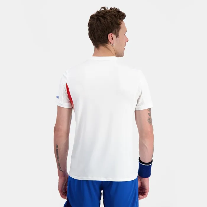 Tshirts And Tops Men Le Coq Sportif Performance Tennis TShirt New Optical White