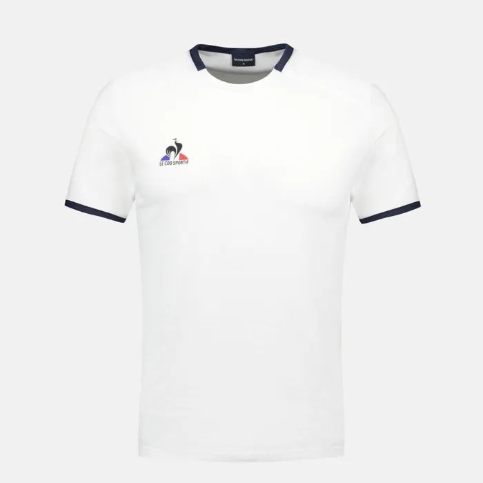 Tshirts And Tops Men Le Coq Sportif Tennis TShirt New Optical Whitedress Blues Tshirts And Tops Men Le Coq Sportif Tennis TShirt New Optical Whitedress Blues