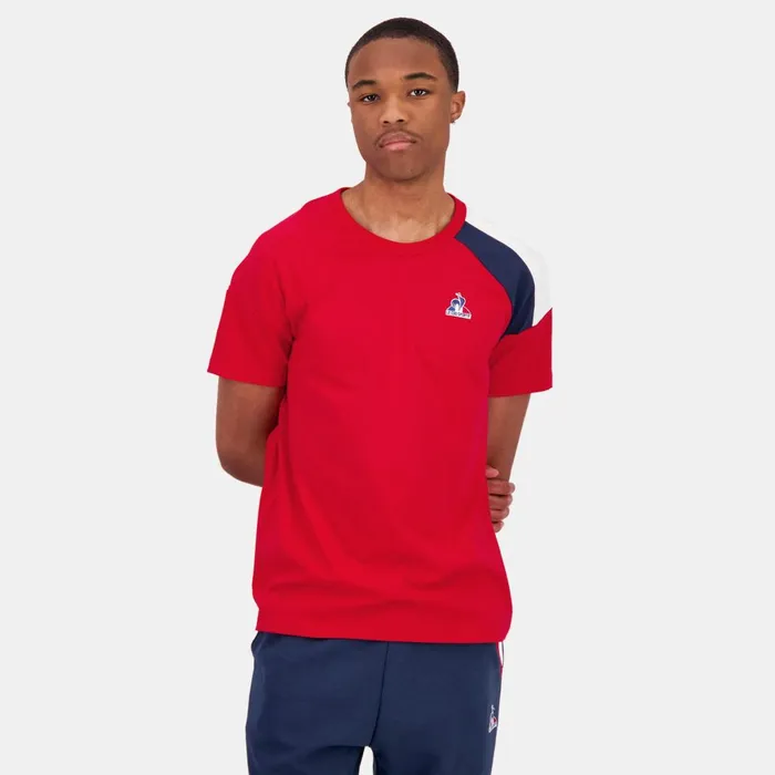 Tshirts And Tops Men Le Coq Sportif Tricolore Tshirt Homme Pur Rouge