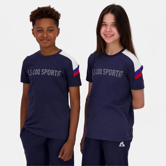 Tshirts Kids Le Coq Sportif Tricolore Tshirt Enfant Blue Light
