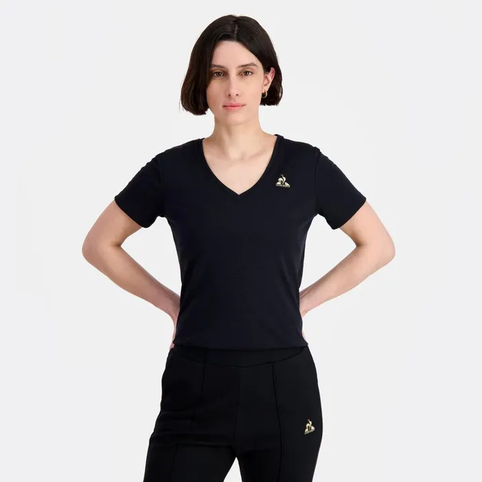 Tshirts Polos Shirts And Tops Women Le Coq Sportif Coq D039Or TShirt En Interlock Lyocellcoton Black Tshirts Polos Shirts And Tops Women Le Coq Sportif Coq D039Or TShirt En Interlock Lyocellcoton Black