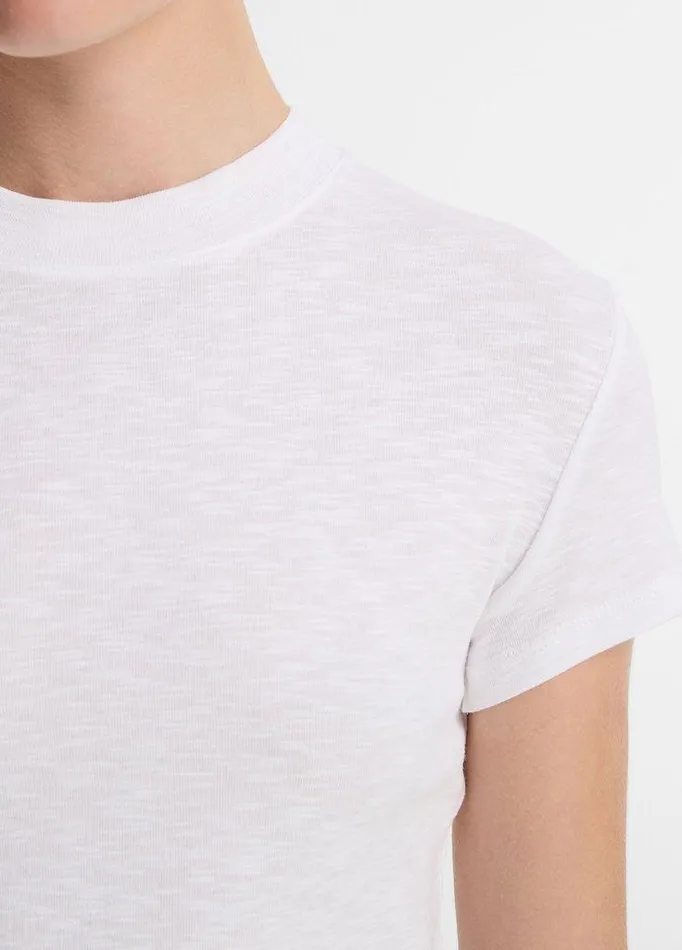 TShirts Women Vince CottonBlend CapSleeve TShirt Optic White TShirts Women Vince CottonBlend CapSleeve TShirt Optic White