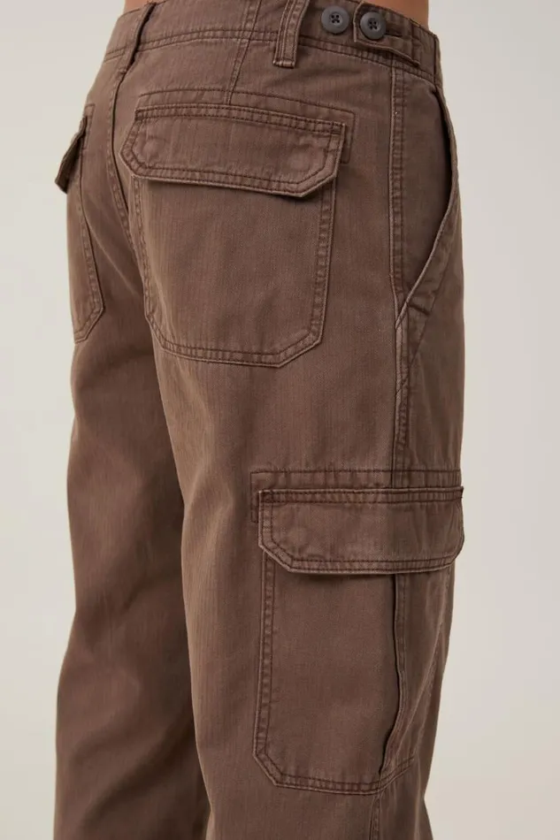 Tactical Cargo Pant Vintage Dark Brown Herringbone Men Cotton On Pants Tactical Cargo Pant Vintage Dark Brown Herringbone Men Cotton On Pants