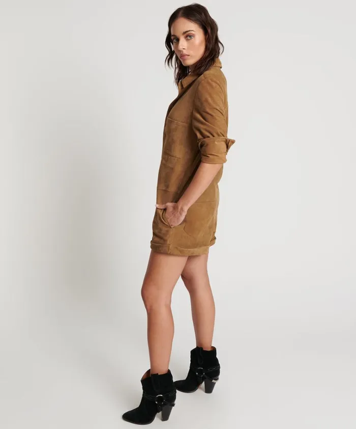 TAN SUEDE PROPHECY JUMPSUIT Women One Teaspoon Denim Jumpsuits TAN SUEDE PROPHECY JUMPSUIT Women One Teaspoon Denim Jumpsuits