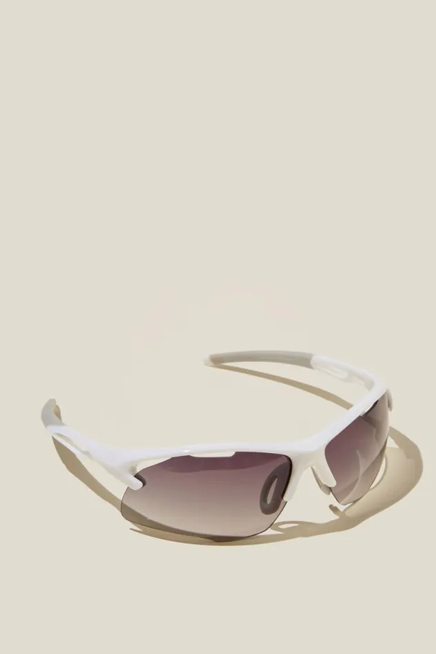 The Accelerate Sunglasses White grey smoke Men Cotton On Sunglasses The Accelerate Sunglasses White grey smoke Men Cotton On Sunglasses