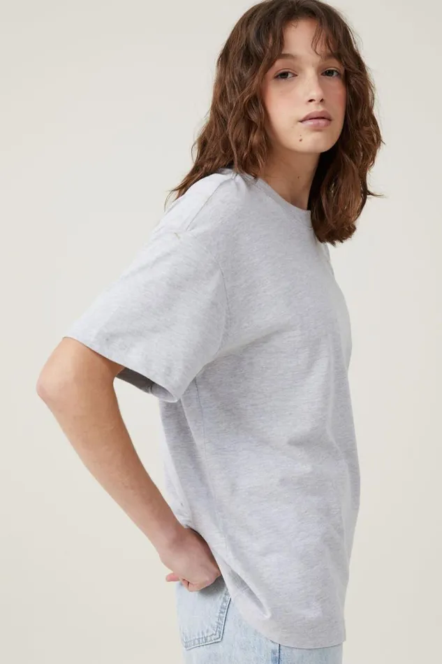 The Boxy Oversized Tee Grey Marle Women Cotton On Tops