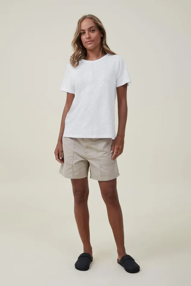 The Classic Organic Tee Light Grey Marle Women Cotton On Tops The Classic Organic Tee Light Grey Marle Women Cotton On Tops