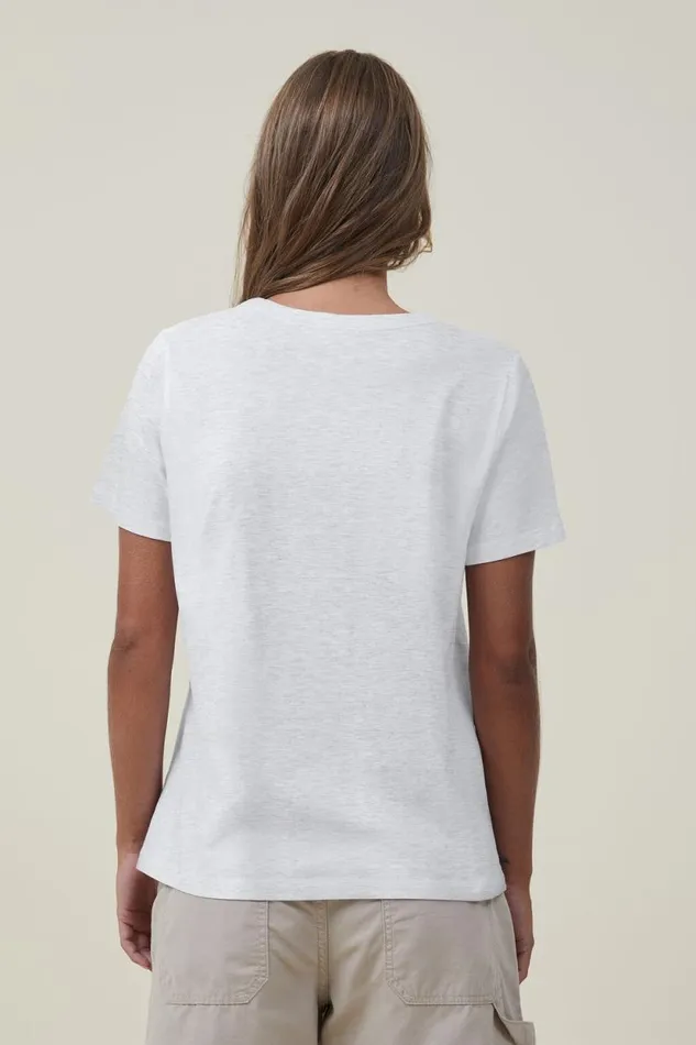 The Classic Organic Tee Light Grey Marle Women Cotton On Tops The Classic Organic Tee Light Grey Marle Women Cotton On Tops