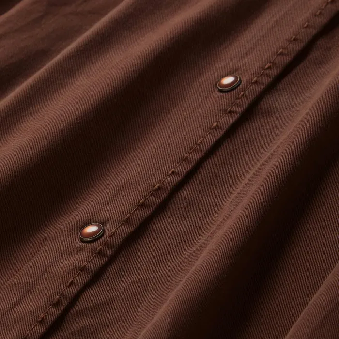 Tobacco Tencel Western Dress Brown Women Stetson Midi