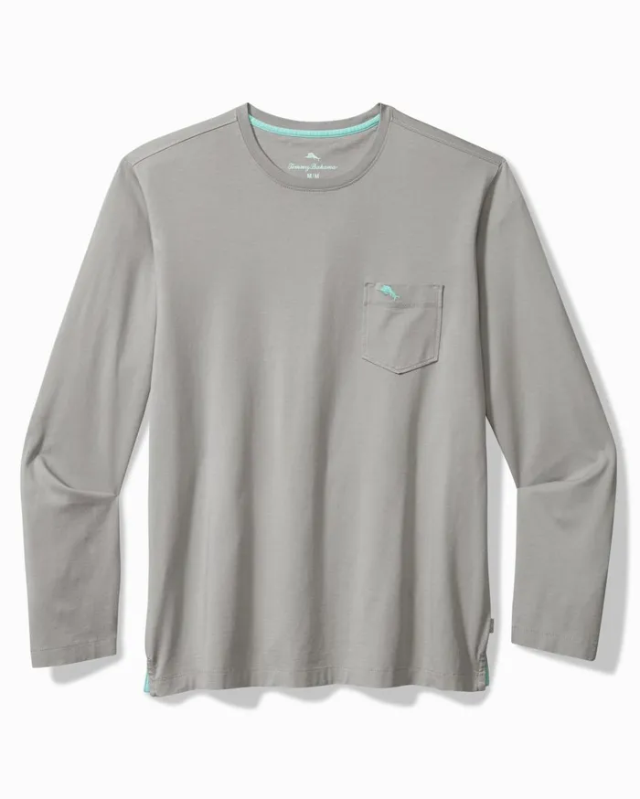 Tommy Bahama Bali Skyline LongSleeve TShirt Ultimate Gray Men TShirts