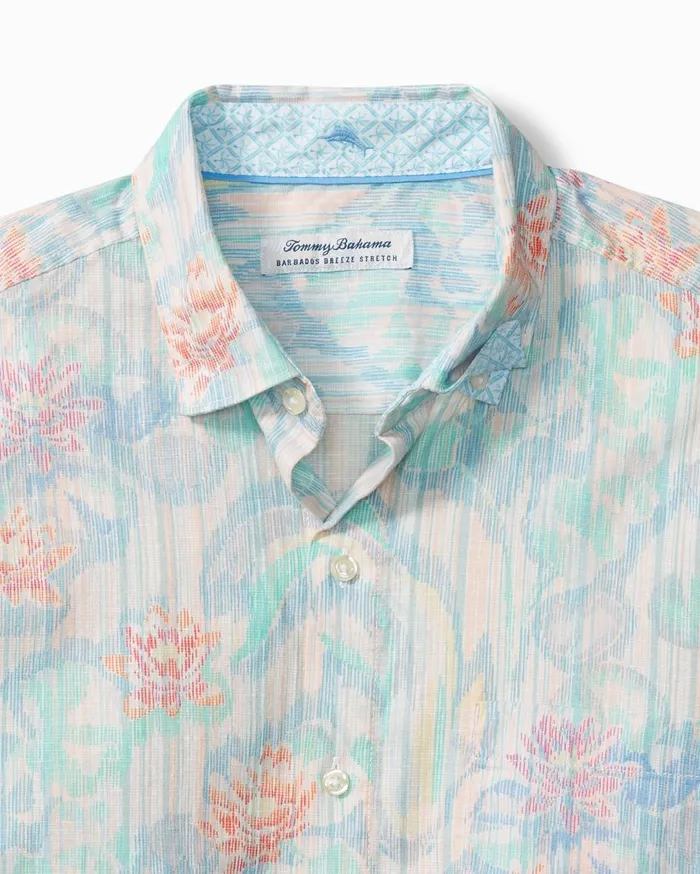 Tommy Bahama Barbados Breeze Why So Koi StretchLinen Shirt Bright Peach Men Shirts Tommy Bahama Barbados Breeze Why So Koi StretchLinen Shirt Bright Peach Men Shirts