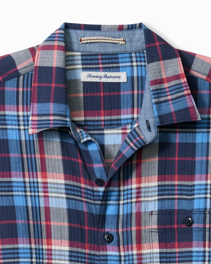 Tommy Bahama Beachside Cotton Summertime Plaidness ShortSleeve Shirt Island Navy Men Shirts Tommy Bahama Beachside Cotton Summertime Plaidness ShortSleeve Shirt Island Navy Men Shirts
