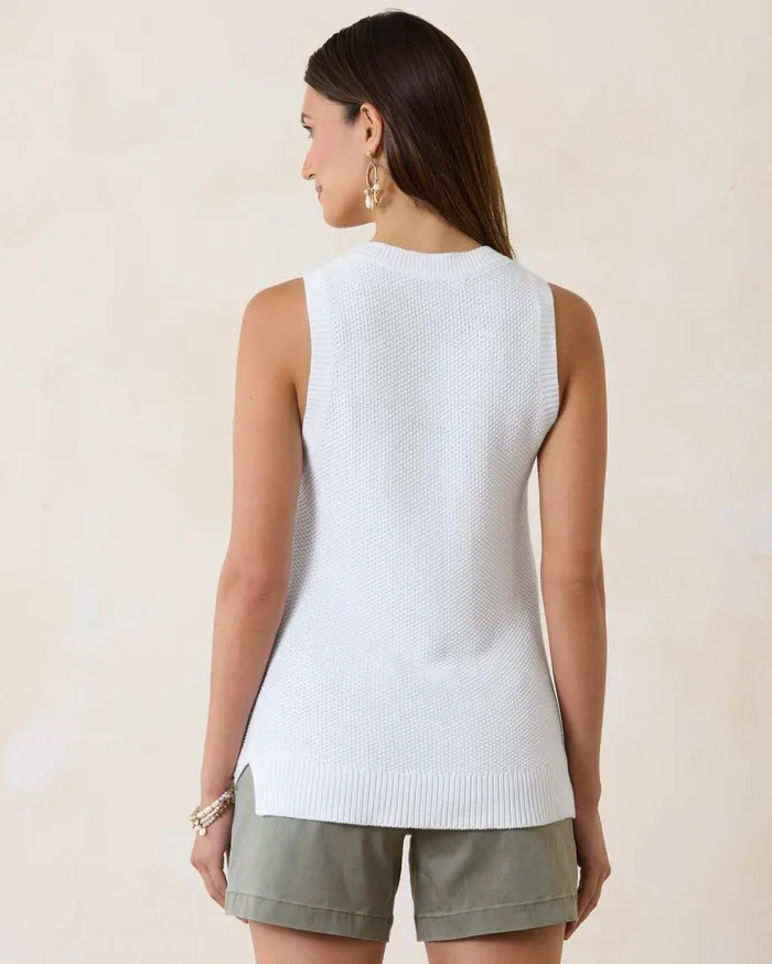 Tommy Bahama Belle Haven Seed Knit Sleeveless Sweater White Women Tops and Shirts Tommy Bahama Belle Haven Seed Knit Sleeveless Sweater White Women Tops and Shirts