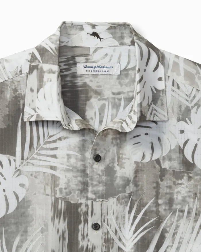 Tommy Bahama Big and Tall Coconut Point Shore Front IslandZone Camp Shirt Summer Grey Big and Tall Shirts Tommy Bahama Big and Tall Coconut Point Shore Front IslandZone Camp Shirt Summer Grey Big and Tall Shirts