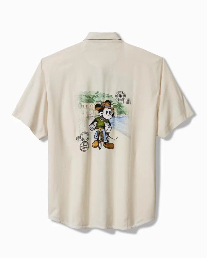 Tommy Bahama Big and Tall Disney Take The Scenic Route Silk Camp Shirt Continental Big and Tall Shirts