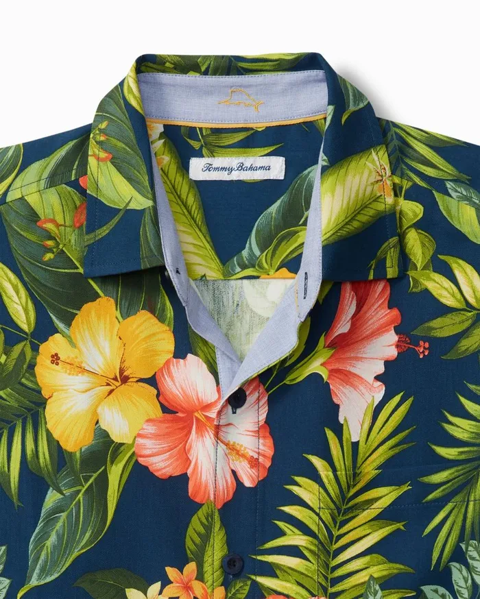 Tommy Bahama Big and Tall Palm Party IslandZone SilkBlend Camp Shirt Deep Hollyhock Big and Tall Shirts Tommy Bahama Big and Tall Palm Party IslandZone SilkBlend Camp Shirt Deep Hollyhock Big and Tall Shirts