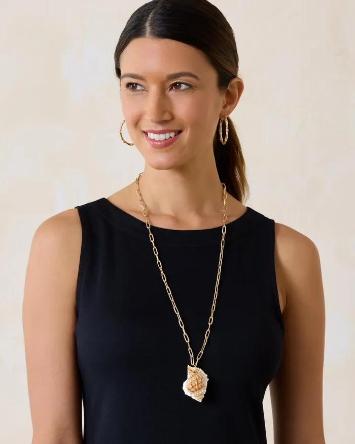 Tommy Bahama Coastal Treasure Shell Pendant Necklace Gold Women Jewelry Collections Tommy Bahama Coastal Treasure Shell Pendant Necklace Gold Women Jewelry Collections
