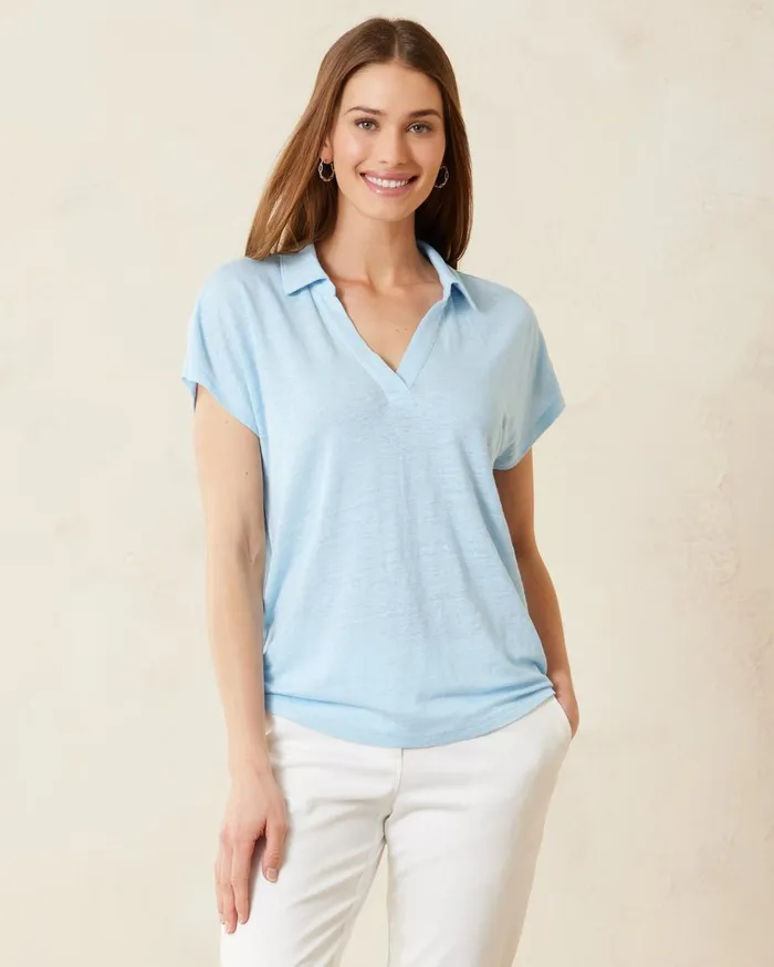 Tommy Bahama Coastalina Orchid Dreams Sleeveless Linen Top Surf Blue Women Tops and Shirts Tommy Bahama Coastalina Orchid Dreams Sleeveless Linen Top Surf Blue Women Tops and Shirts
