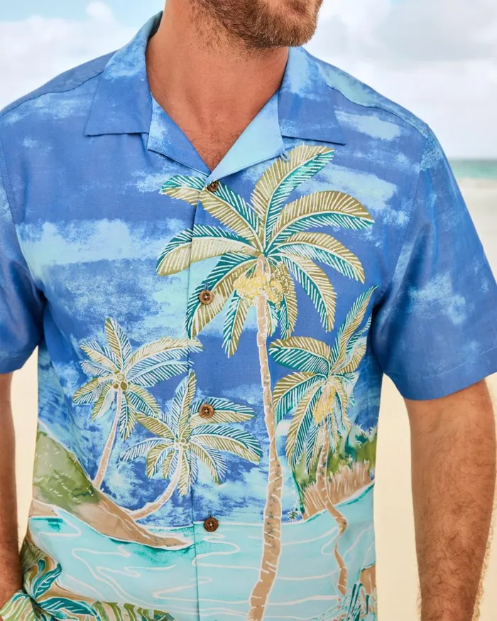 Tommy Bahama Coconut Point Hidden Oasis IslandZone Camp Shirt Summer Aqua Men Shirts Tommy Bahama Coconut Point Hidden Oasis IslandZone Camp Shirt Summer Aqua Men Shirts