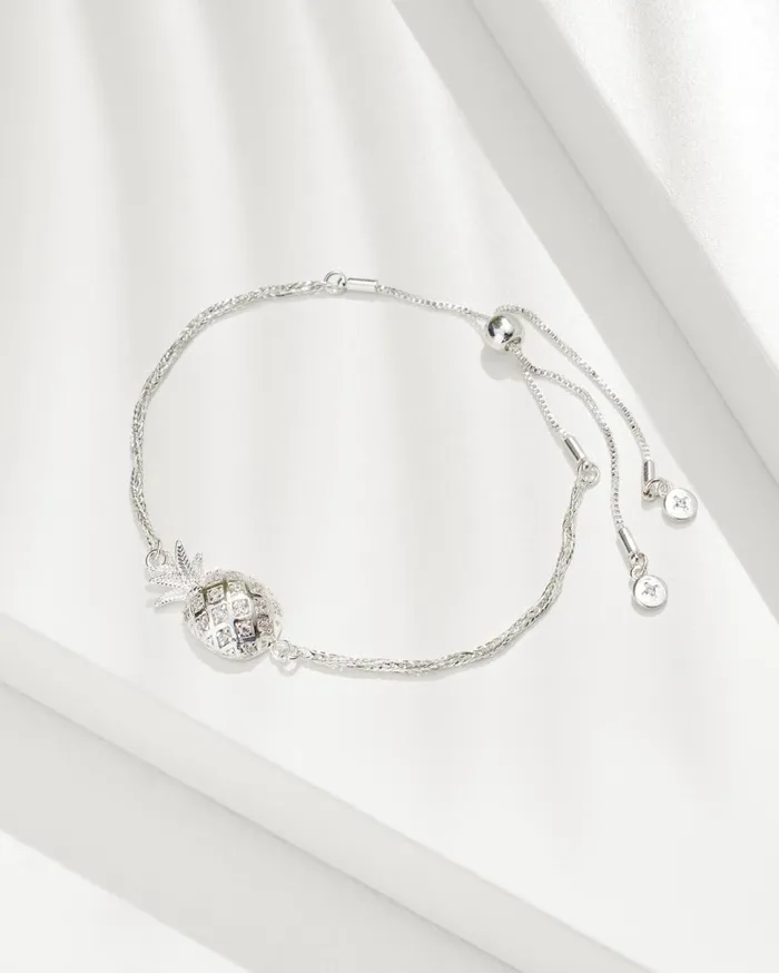 Tommy Bahama Crystal Collection Silver Pineapple PullTie Bracelet Silver Women Jewelry Collections Tommy Bahama Crystal Collection Silver Pineapple PullTie Bracelet Silver Women Jewelry Collections