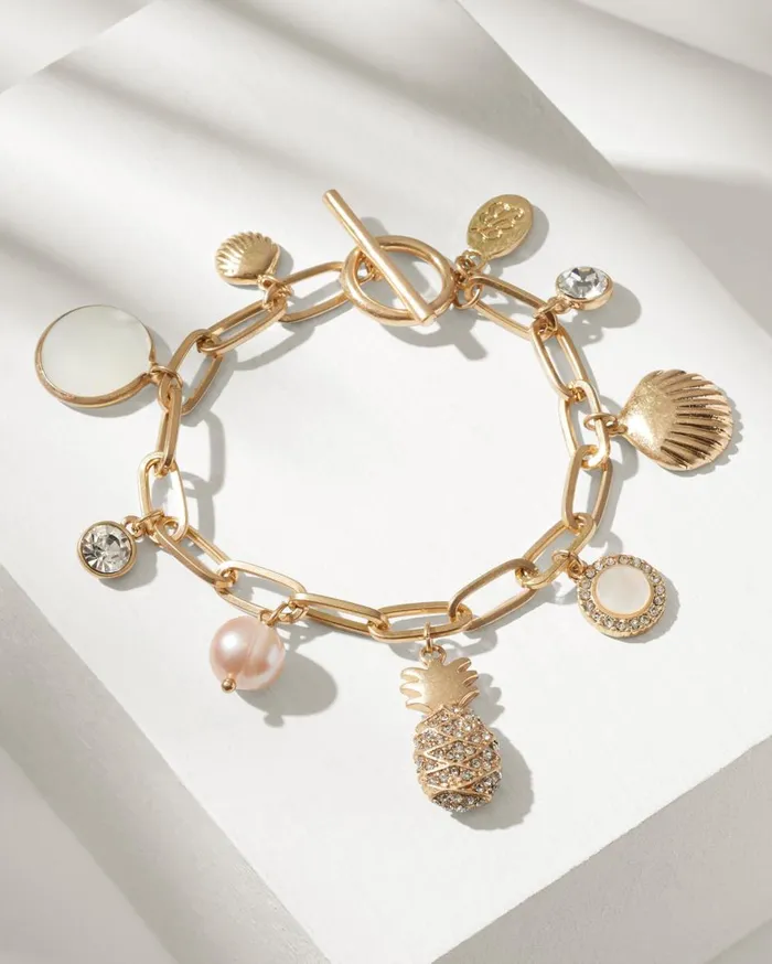 Tommy Bahama Island Essence MultiCharm Bracelet Gold Women Jewelry Collections Tommy Bahama Island Essence MultiCharm Bracelet Gold Women Jewelry Collections
