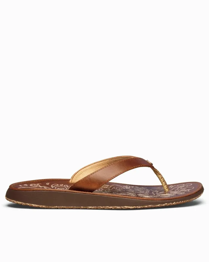 Tommy Bahama OluKai Ho039pio Leather Sandals Silver Women Shoes and Sandals
