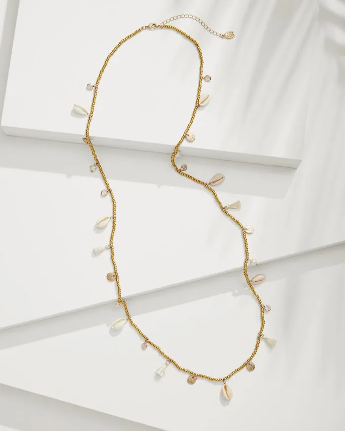Tommy Bahama Seaside Pearl Pendant Tassel Necklace Gold Women Jewelry Collections Tommy Bahama Seaside Pearl Pendant Tassel Necklace Gold Women Jewelry Collections
