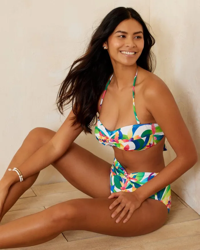 Tommy Bahama Tropical Blooms Bandeau Top White Women Bikini Tops Tommy Bahama Tropical Blooms Bandeau Top White Women Bikini Tops