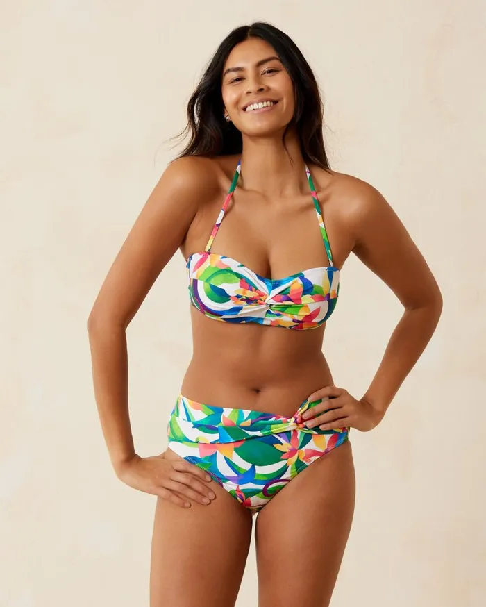 Tommy Bahama Tropical Blooms Bandeau Top White Women Bikini Tops Tommy Bahama Tropical Blooms Bandeau Top White Women Bikini Tops
