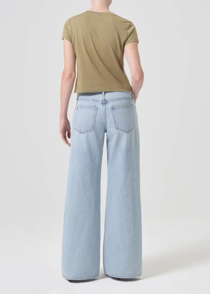 Tops and Bodysuits Women Agolde Adine Shrunken Tee In Cocoon