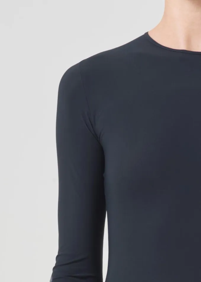 Tops and Bodysuits Women Agolde Aura Long Sleeve Bodysuit In Granite