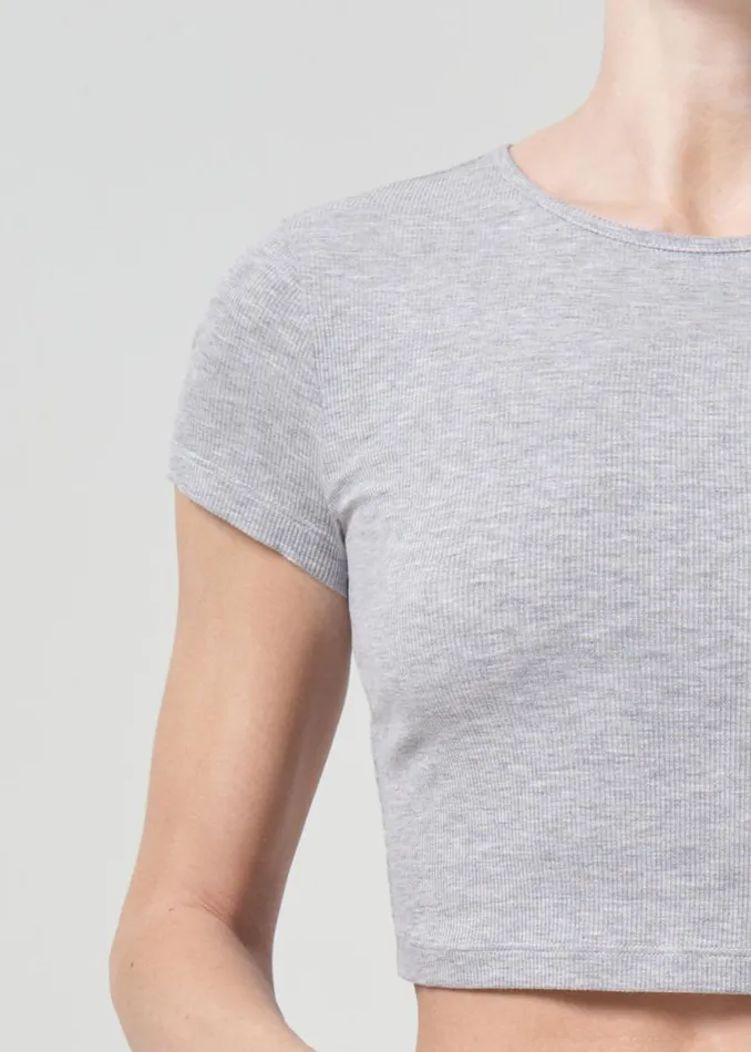 Tops and Bodysuits Women Agolde Savannah Tee In Grey Heather