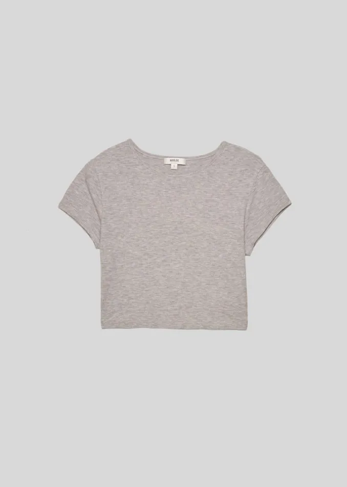 Tops and Bodysuits Women Agolde Savannah Tee In Grey Heather