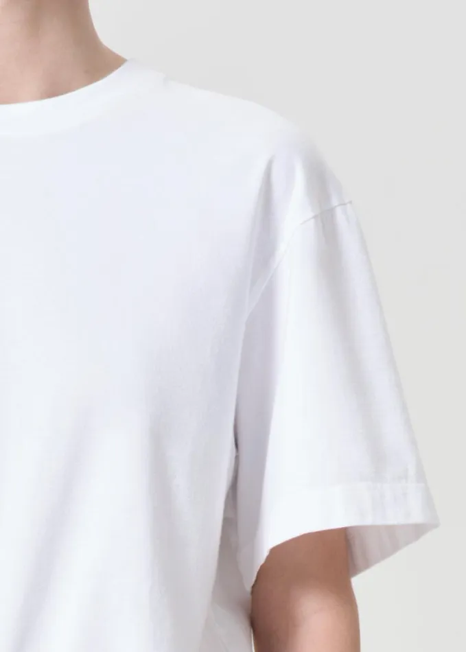 Tops and Bodysuits Women Agolde Sulma Drop Shoulder Tee In White