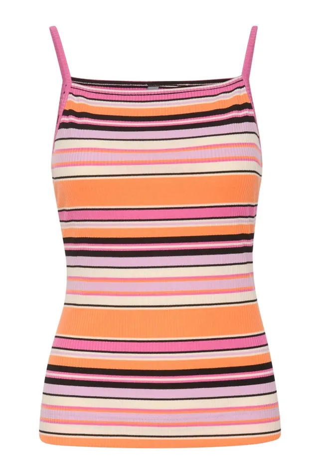 Tops and TShirts Women CULTURE CUakram Top Orange Stripe Mix