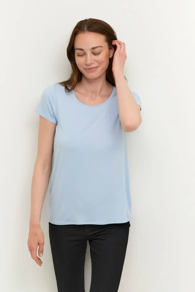 Tops and TShirts Women CULTURE CUpoppy Tshirt Cashmere Blue