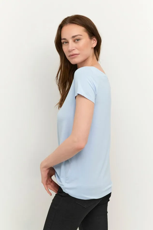 Tops and TShirts Women CULTURE CUpoppy Tshirt Cashmere Blue