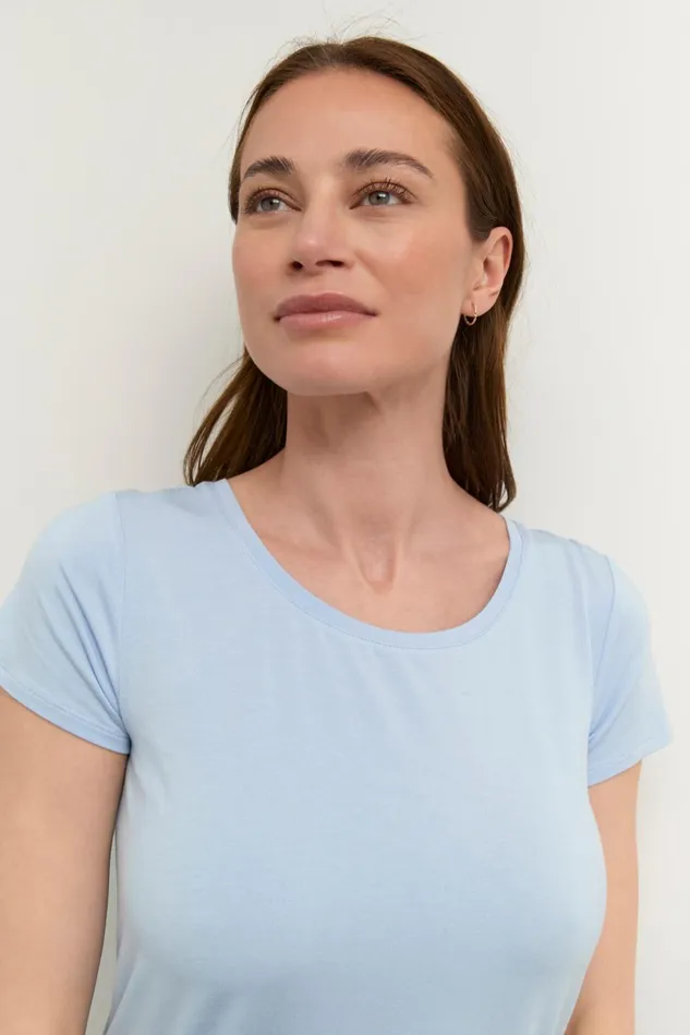 Tops and TShirts Women CULTURE CUpoppy Tshirt Cashmere Blue