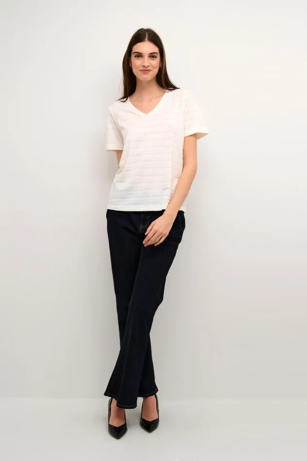 Tops and TShirts Women CULTURE CUtedi Tshirt Spring Gardenia