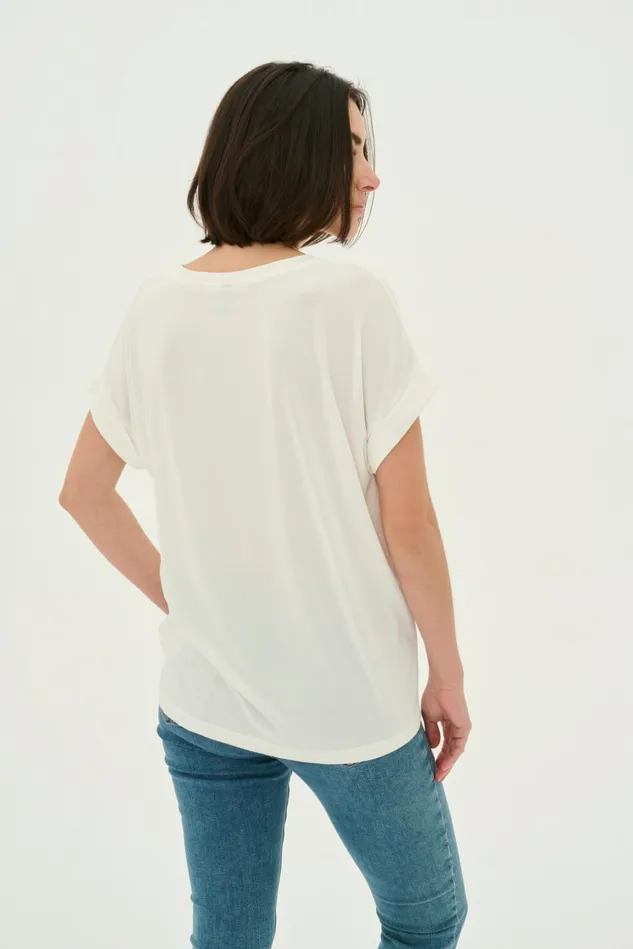 Tops and TShirts Women CULTURE Kajsa Tshirt Spring Gardenia