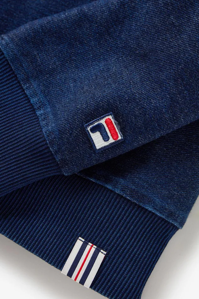 Tops and TShirts Women Fila Denim Crew Neck Top 401 Indigo Blue Tops and TShirts Women Fila Denim Crew Neck Top 401 Indigo Blue