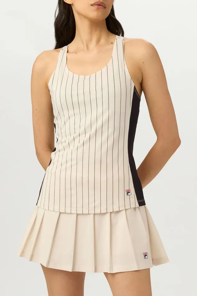 Tops and TShirts Women Fila Performance Iconic Racerback Tank 927 Angorablack Pinstripe Tops and TShirts Women Fila Performance Iconic Racerback Tank 927 Angorablack Pinstripe