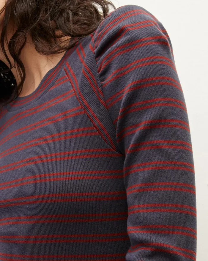 Tops and Tees Shop Veronica Beard Delano PuffSleeve Top Navysyrah