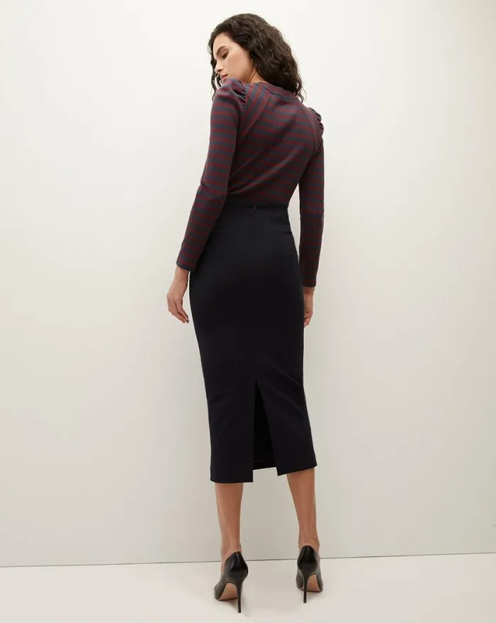 Tops and Tees Shop Veronica Beard Delano PuffSleeve Top Navysyrah