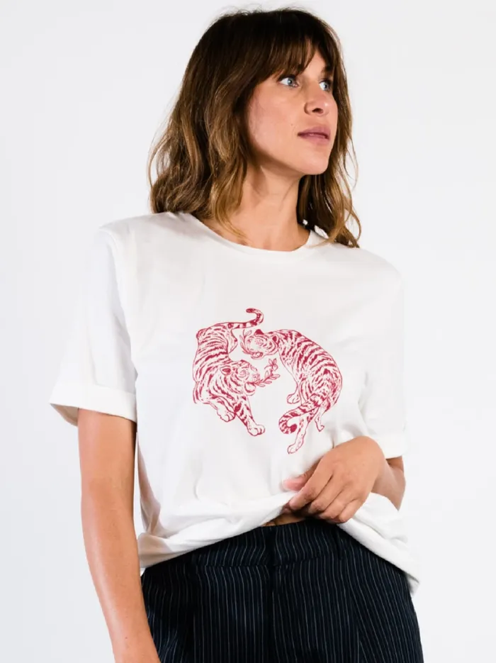 Tops Women Able Gloria Graphic Tee WhiteRed